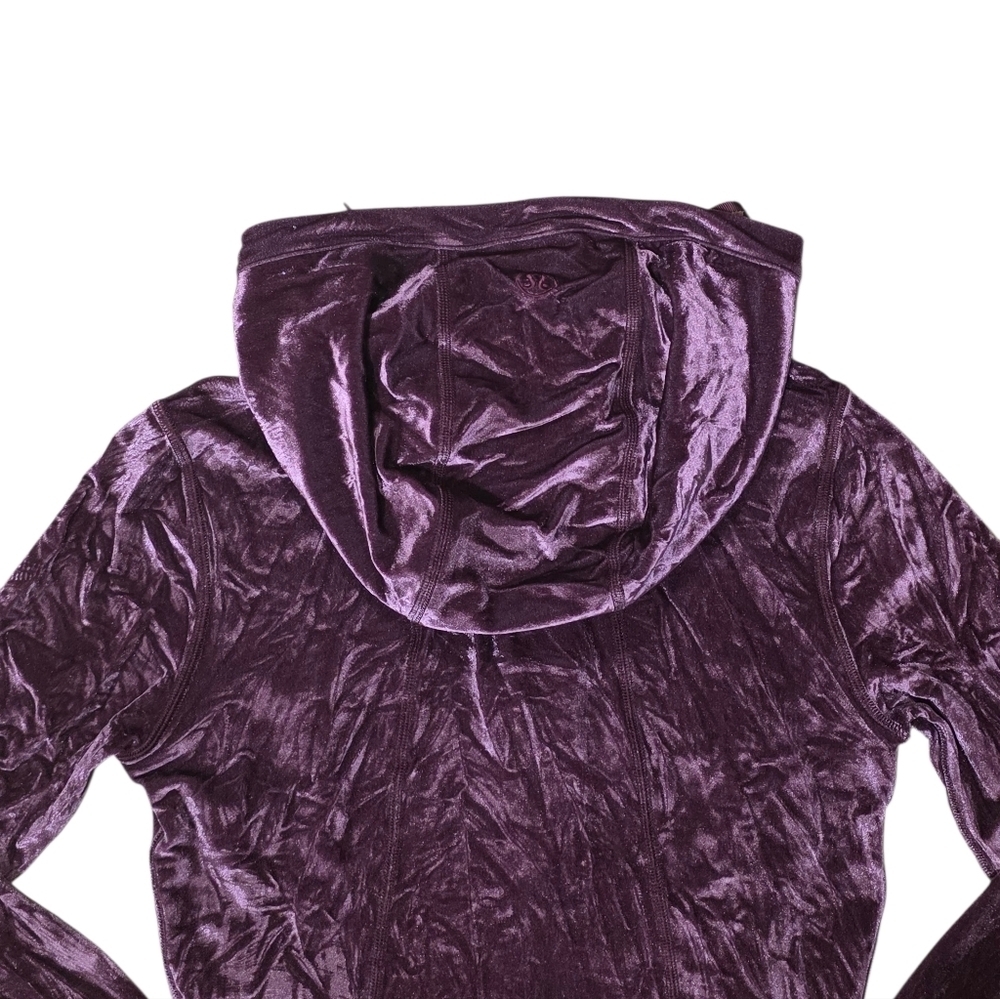 Lululemon Define Zip Up Hooded Jacket Size 6 Garnet Gold Velour - Picture 6 of 9